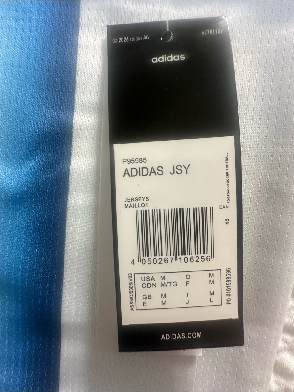 Adidas Messi Argentina Argentina Men’s Home Soccer Jersey - Sky Blue/White - Picture 6 of 6
